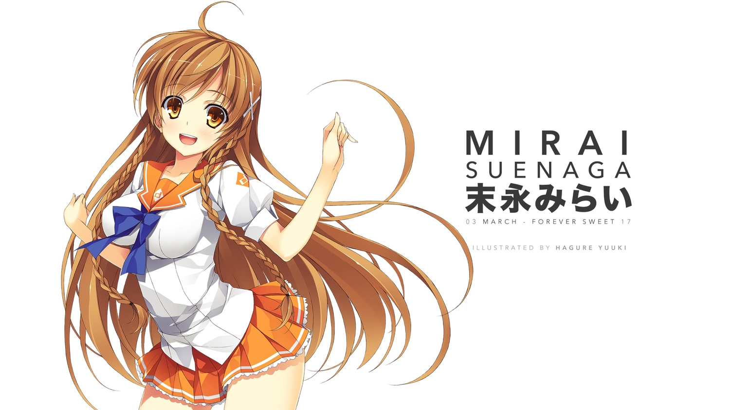 braids, brown_hair, culture_japan, long_hair, orange_eyes, school_uniform, suenaga_mirai, white