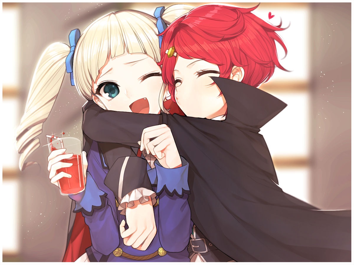 aikatsu!, drink, hitoto, hug, ichinose_kaede, toudou_yurika
