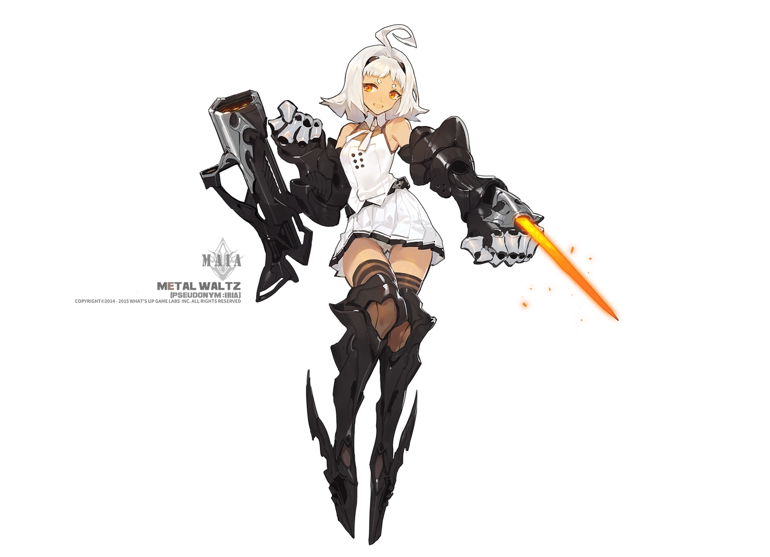 armor, boots, collar, elbow_gloves, gloves, gun, kishiyo, lightsaber