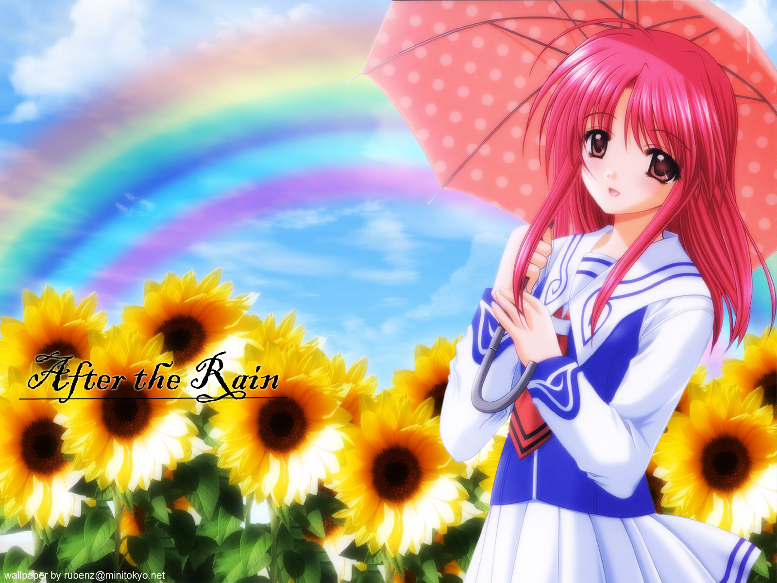 agatsuma_mizuki, nishimata_aoi, rainbow, umbrella, yumeria