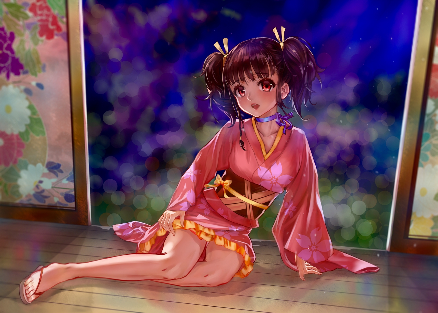 aimee_(emi), japanese_clothes, koutetsujou_no_kabaneri, loli, lolita_fashion, mumei_(kabaneri), yukata