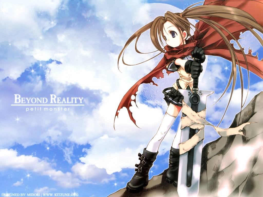 melty_bagle, nanase_aoi, petit_monster, puchimon, sword, weapon