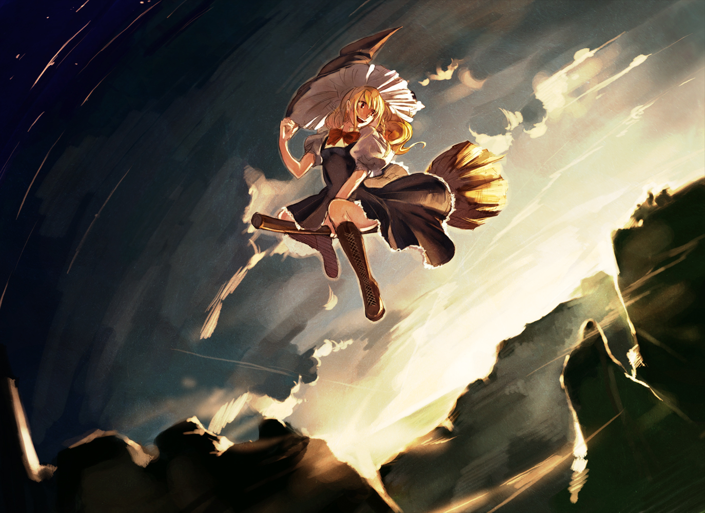 amanohana, kirisame_marisa, touhou, witch