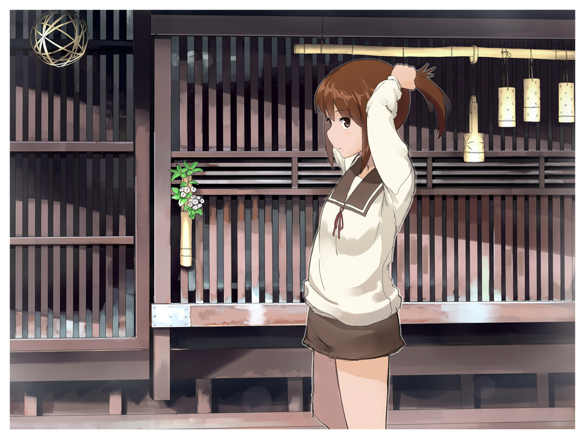 brown_hair, building, hanawa_kaoru, school_uniform, tamayura, tomitayaki