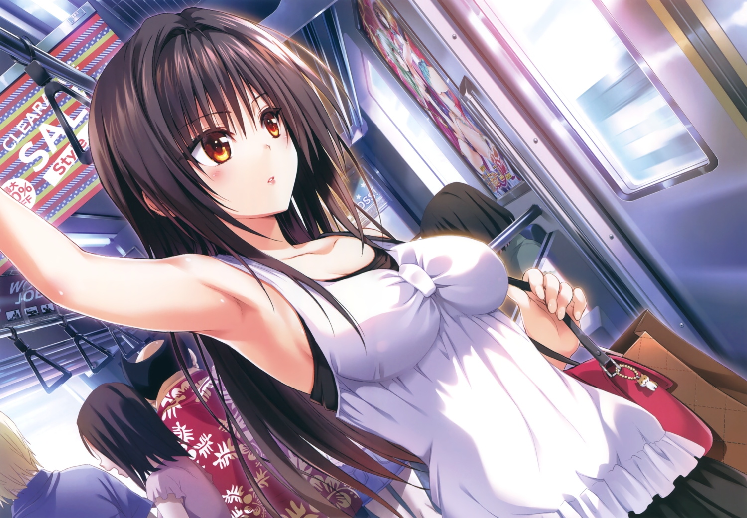 aqua_hair, black_hair, blonde_hair, group, kirisaki_kyouko, kotegawa_yui, long_hair, male, orange_eyes, principal_(to_love_ru), run_elsie_jewelria, scan, short_hair, to_love_ru, to_love_ru_darkness, train, yabuki_kentarou