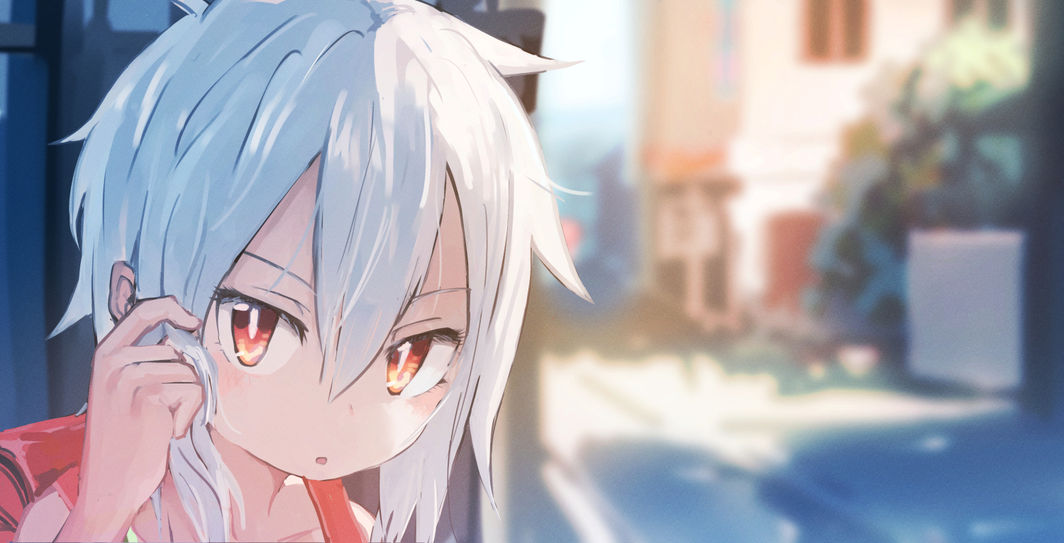 close, inami_hatoko, loli, original, red_eyes, white_hair