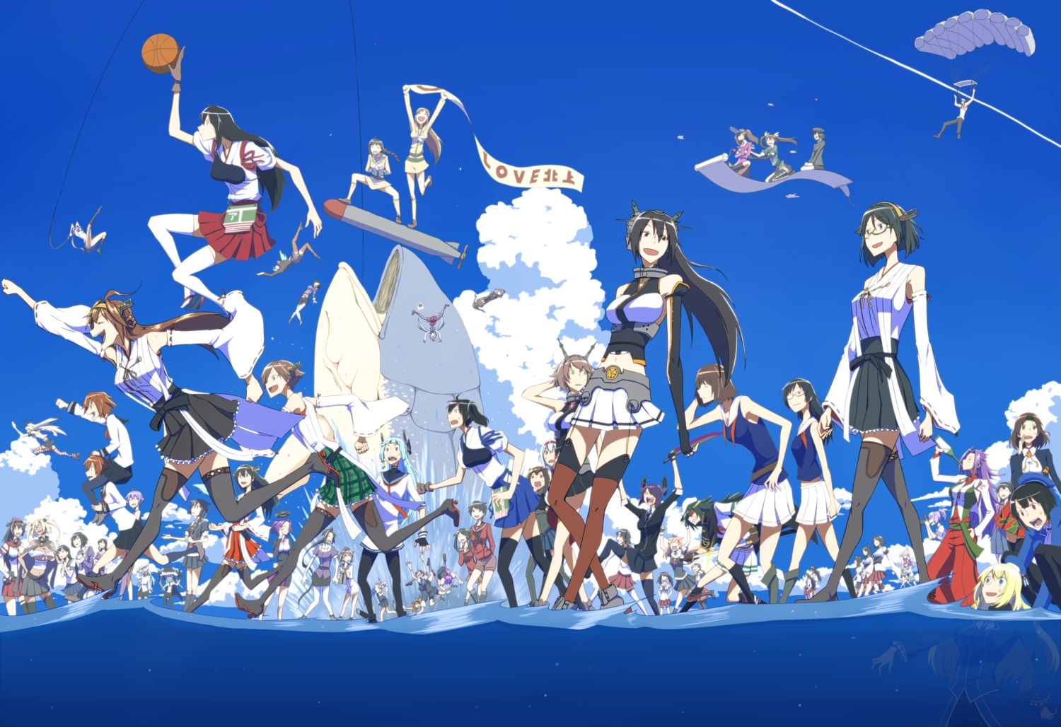 admiral_(kancolle), agano_(kancolle), akagi_(kancolle), akebono_(kancolle), akitsumaru_(kancolle), animal, anthropomorphism, aoba_(kancolle)