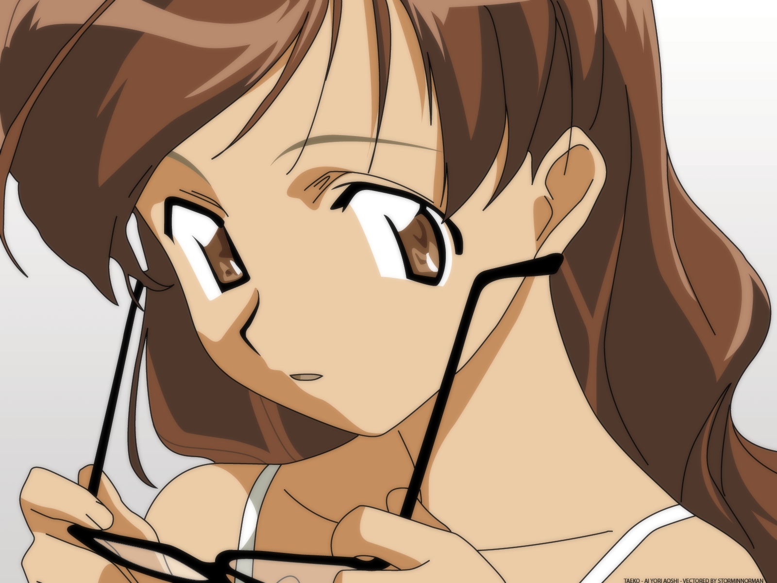 close, code-e, ebihara_chinami, glasses, vector, white