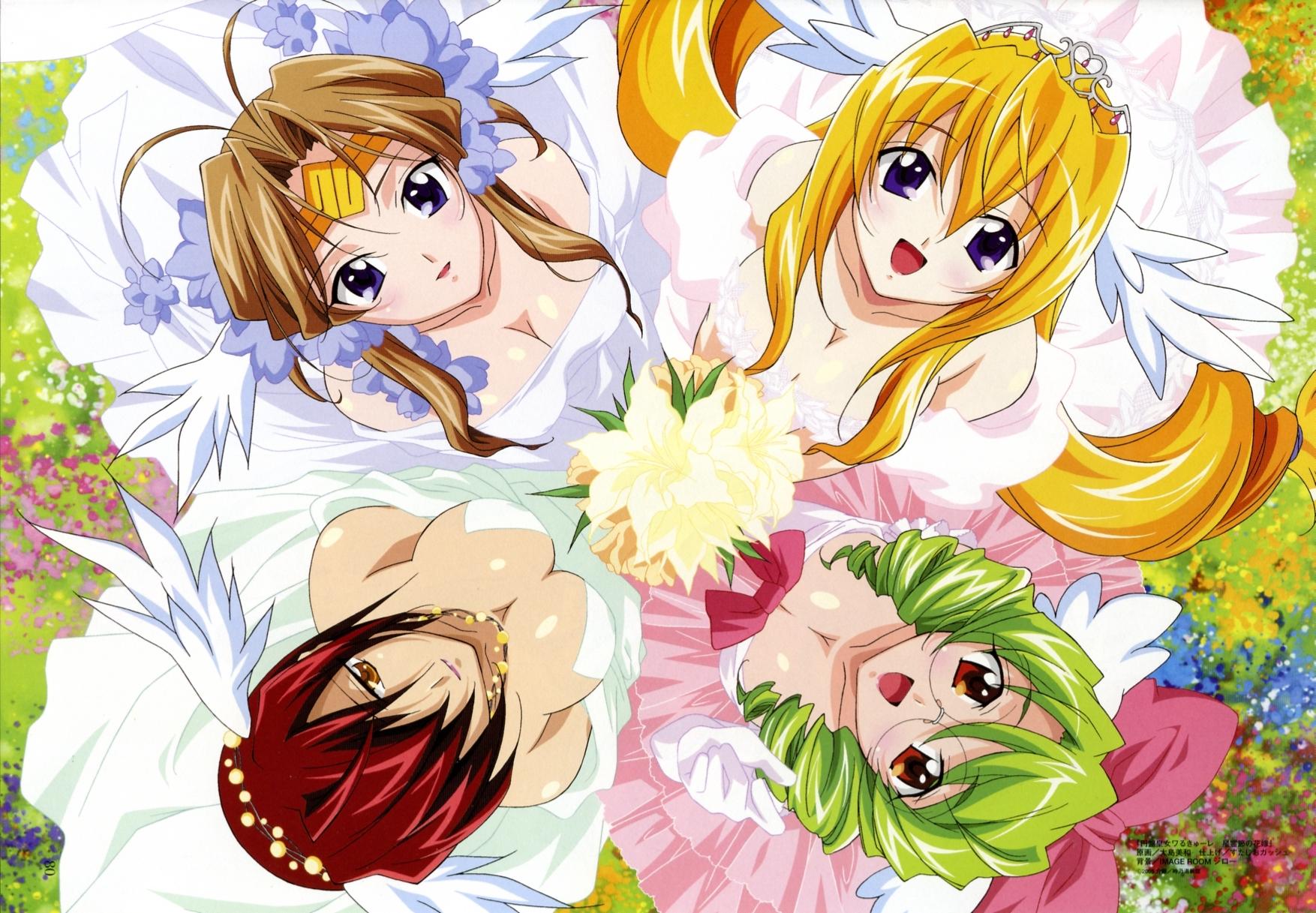 megami, scan, ufo_princess_valkyrie, valkyrie_(ufo_princess_valkyrie), wedding, wedding_attire