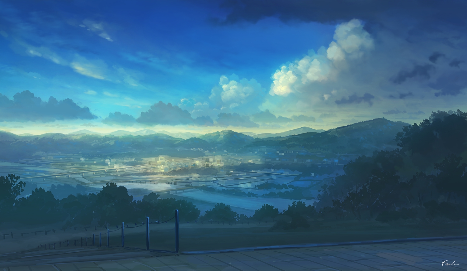 building, city, clouds, feel_(nasitaki), landscape, no_humans, original, scenic