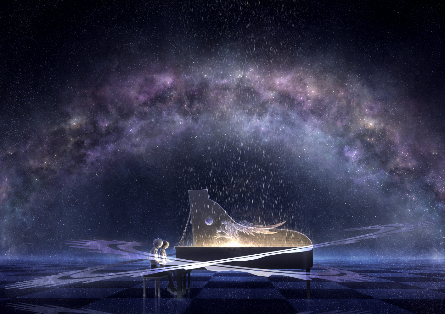 all_male, arsh_(thestarwish), ikari_shinji, instrument, male, nagisa_kaworu, neon_genesis_evangelion, original
