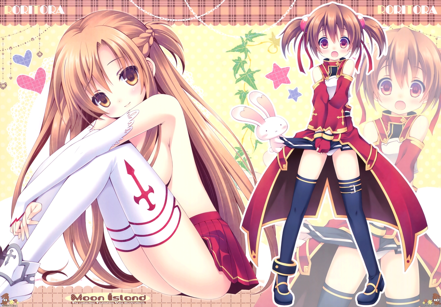 ayano_keiko, blush, breasts, brown_eyes, brown_hair, loli, long_hair, scan