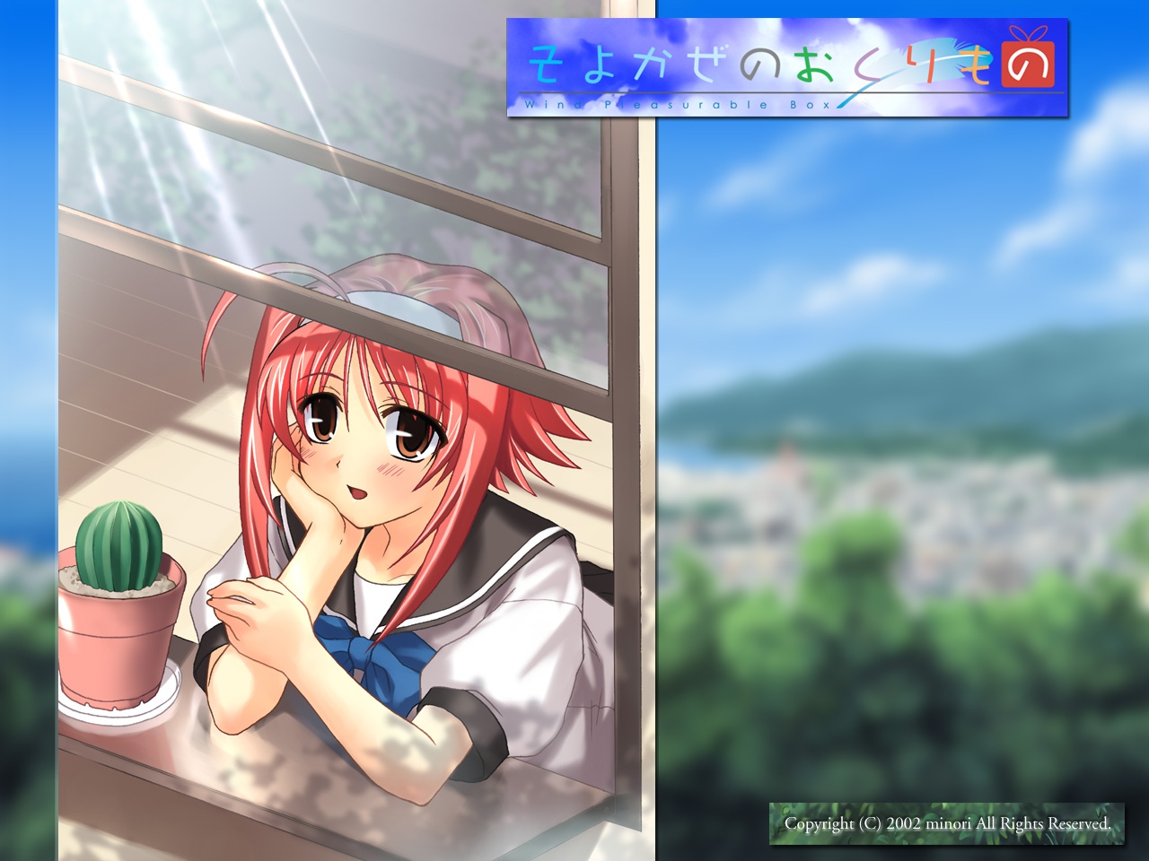 brown_eyes, okano_hinata, red_hair, school_uniform, wind:_a_breath_of_heart