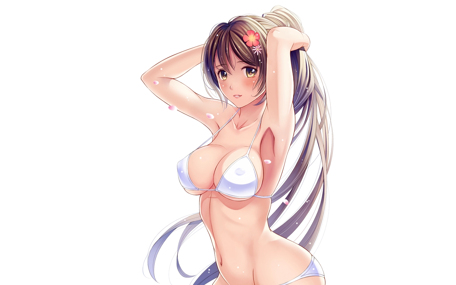 bikini, breasts, erect_nipples, long_hair, ltt_challenger, original, swimsuit, third-party_edit