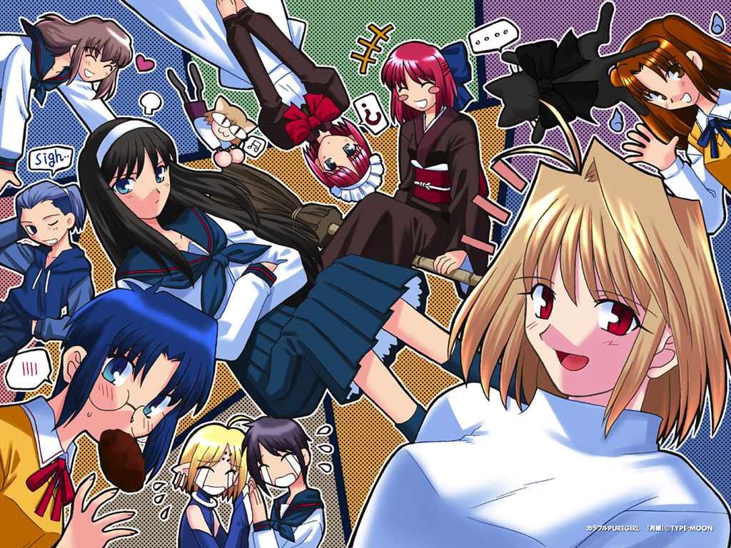 arcueid_brunestud, ciel_(tsukihime), demon, group, hisui, kohaku, len, misawa_hanei, nanako_(tsukihime), neko-arc, seo_akira, shingetsutan_tsukihime, succubus, tohno_akiha, tsukihime_souka, twins, yumizuka_satsuki