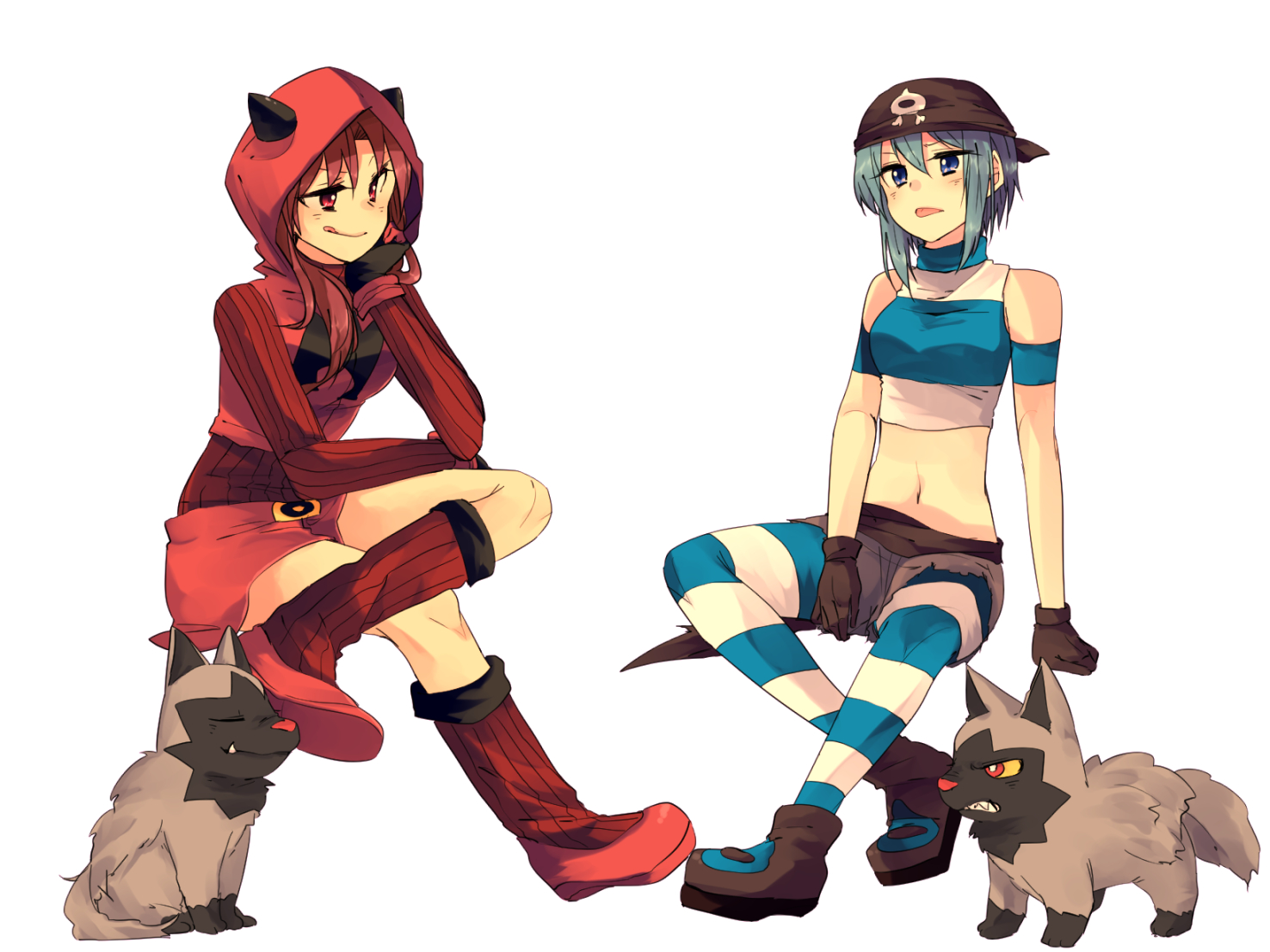 cosplay, crossover, hood, mahou_shoujo_madoka_magica, miki_sayaka, mizuki_(flowerlanguage), pokemon, poochyena