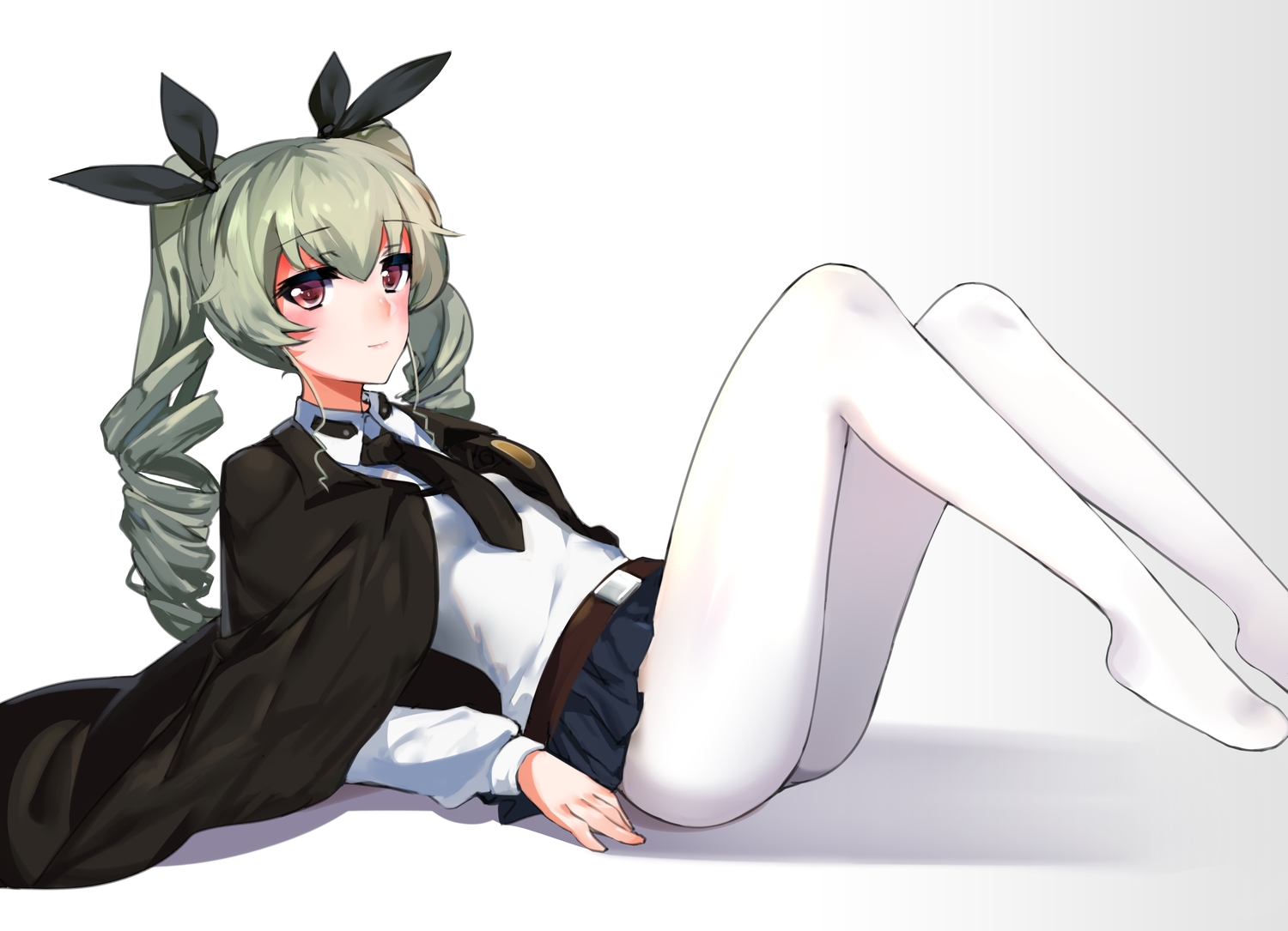 anchovy, girls_und_panzer, pantyhose, ze_(wzfnn001)