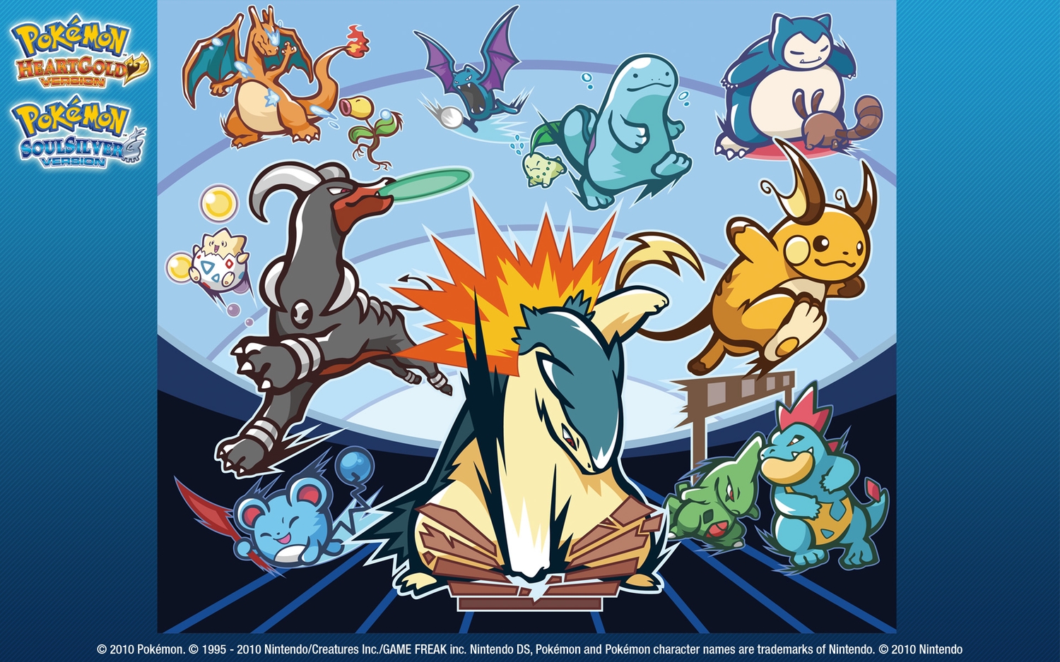 bellsprout, charizard, chikorita, croconaw, golbat, houndoom, larvitar, marill