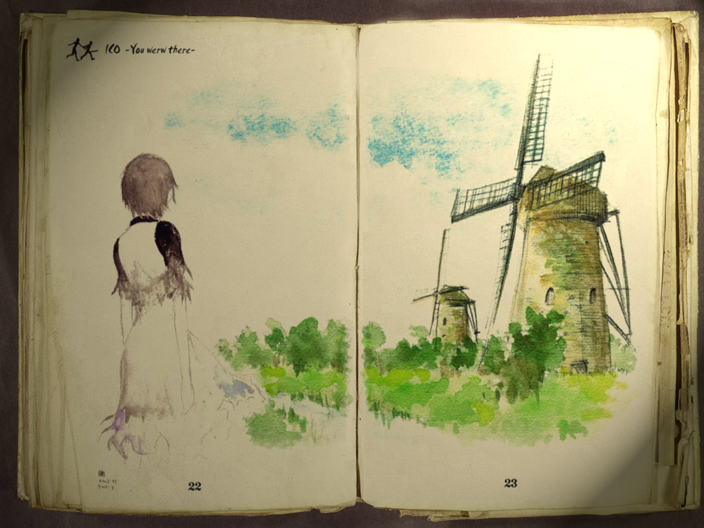 book, ico_(game), windmill, yorda