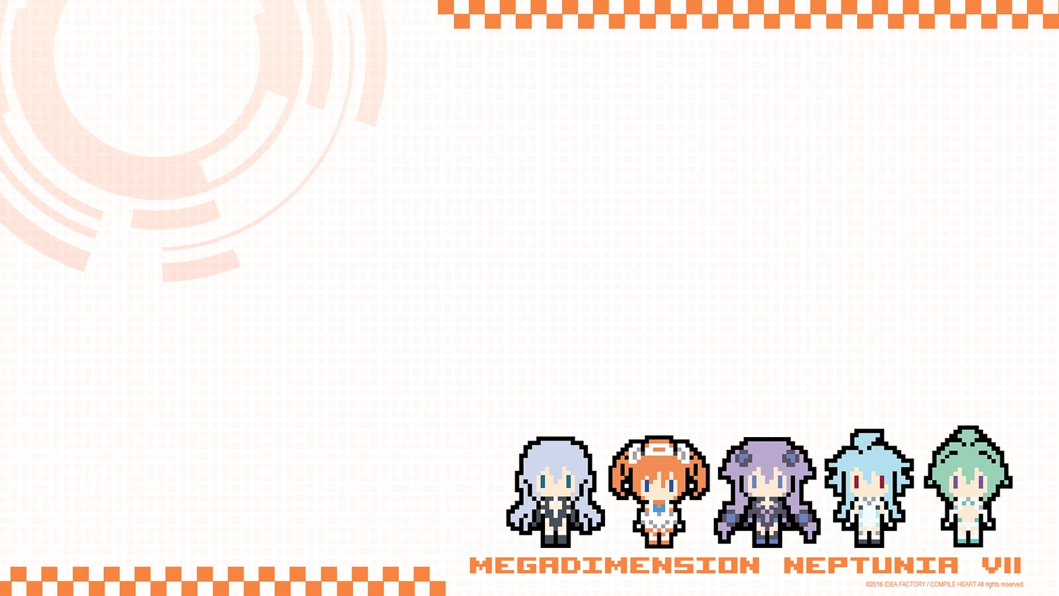 black_heart, blanc, compile_heart, green_heart, hyperdimension_neptunia_vii, neptune, noire, orange_heart