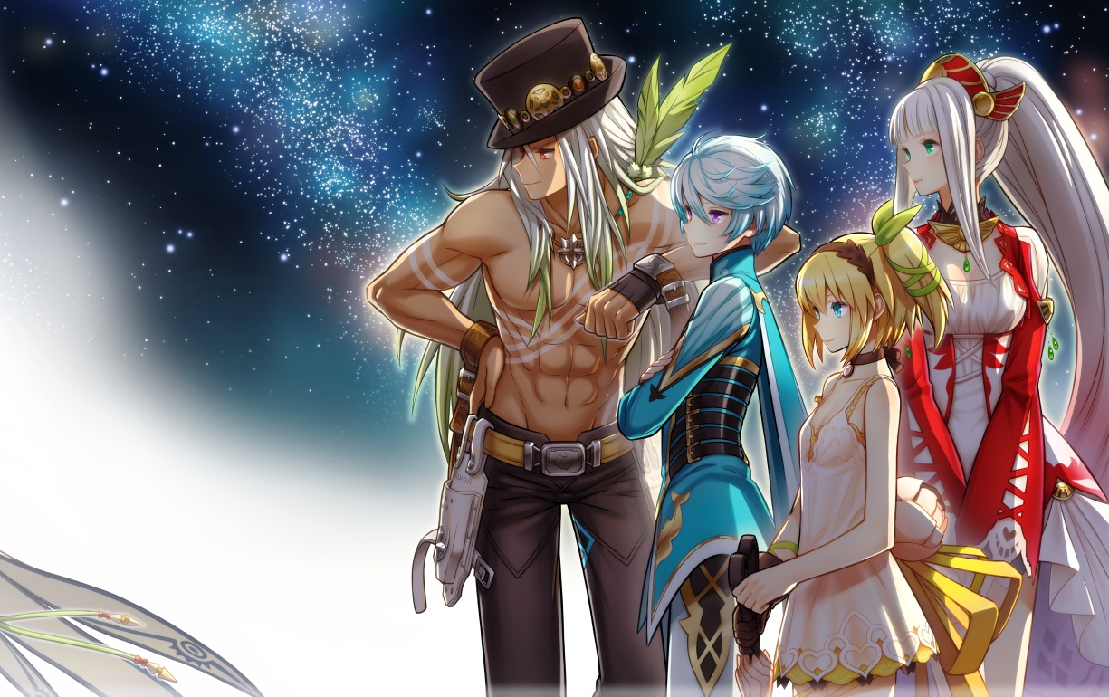 aliasing, deretta, edna_(zestiria), group, lailah_(zestiria), male, mikleo_(zestiria), sorey_(zestiria)