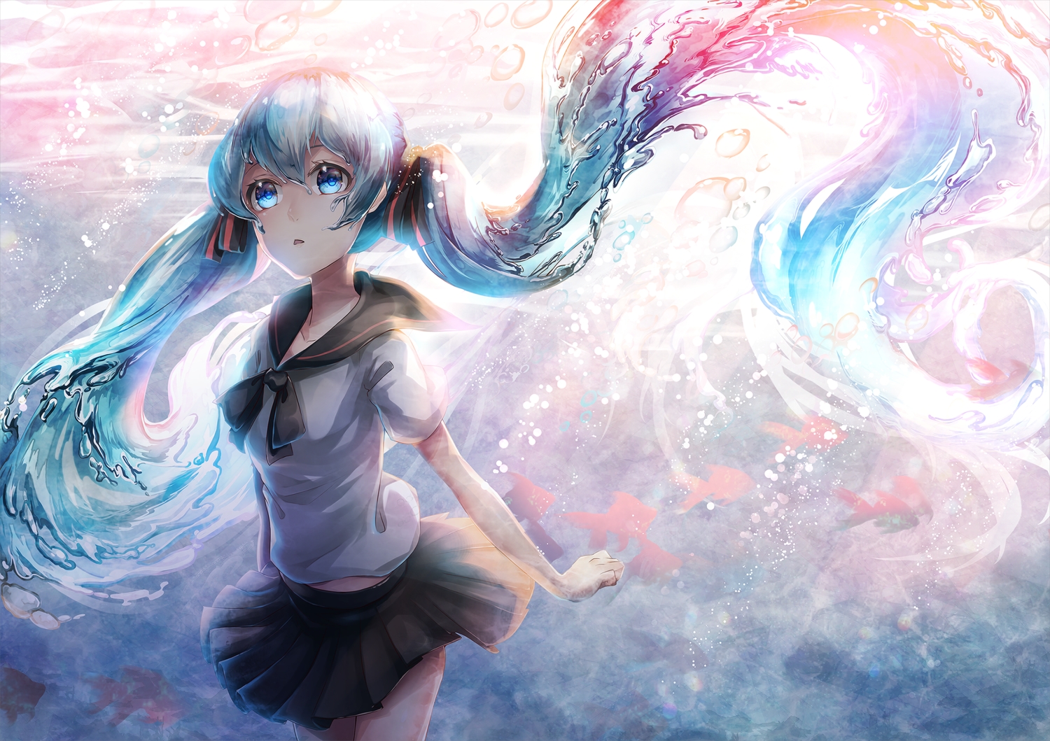 bottle_miku, hatsune_miku, long_hair, raymond_busujima, twintails, vocaloid