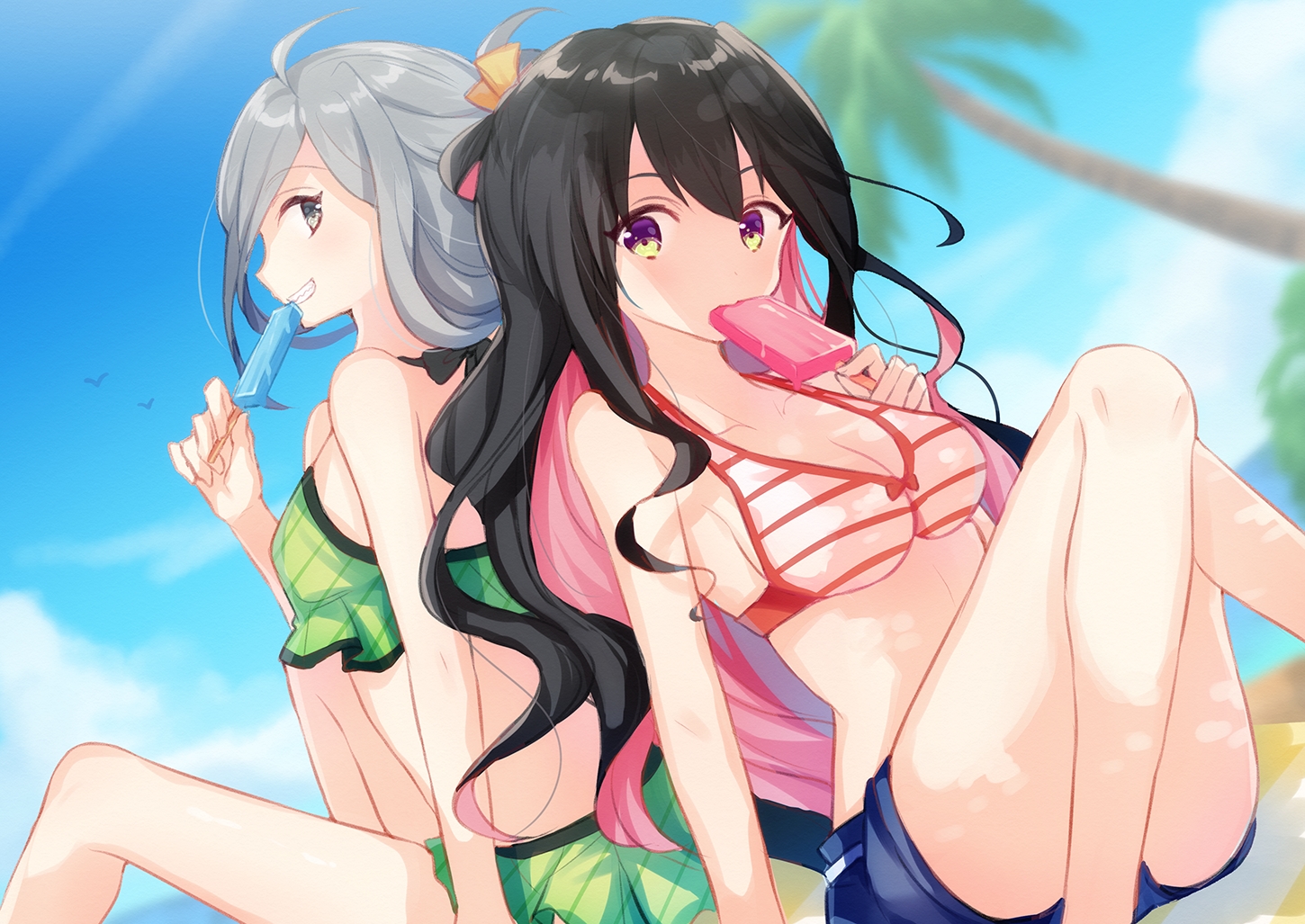 anthropomorphism, asashimo_(kancolle), hiiragi_souren, kantai_collection, naganami_(kancolle)