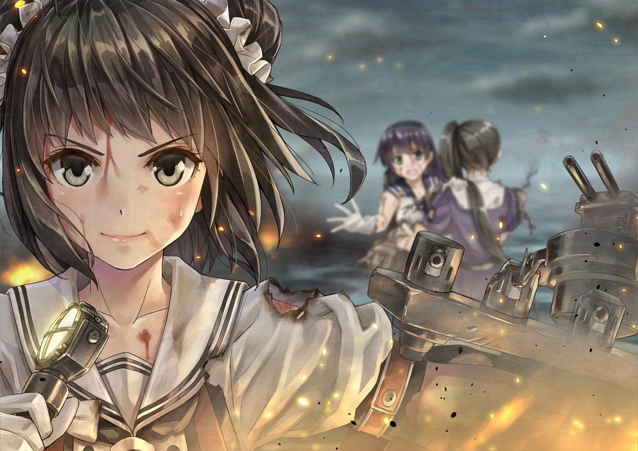 agano_(kancolle), anthropomorphism, close, kantai_collection, kotatsu_(kotatsu358), nachi_(kancolle), naka_(kancolle)