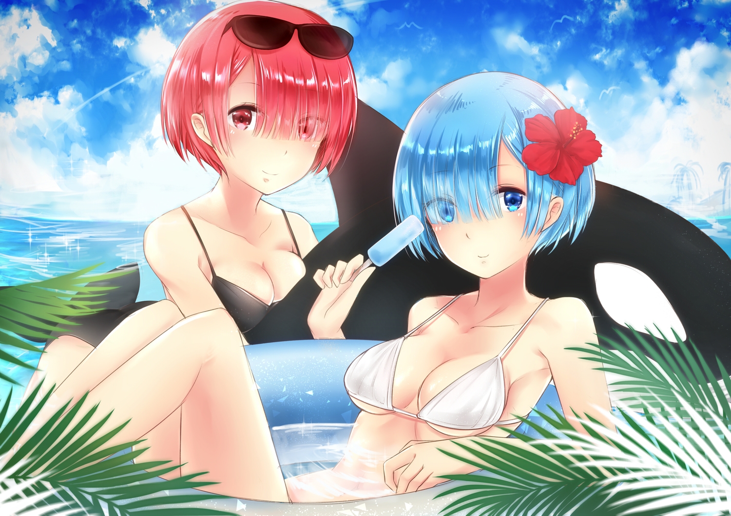 fox37, ram_(re:zero), rem_(re:zero), re:zero_kara_hajimeru_isekai_seikatsu, twins