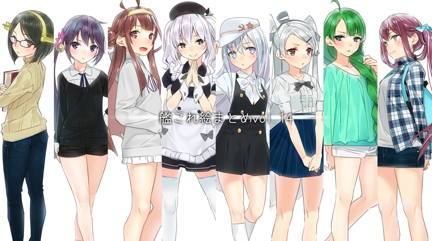 akebono_(kancolle), ama_mitsuki, amatsukaze_(kancolle), anthropomorphism, aqua_eyes, bell, black_hair, blue_eyes
