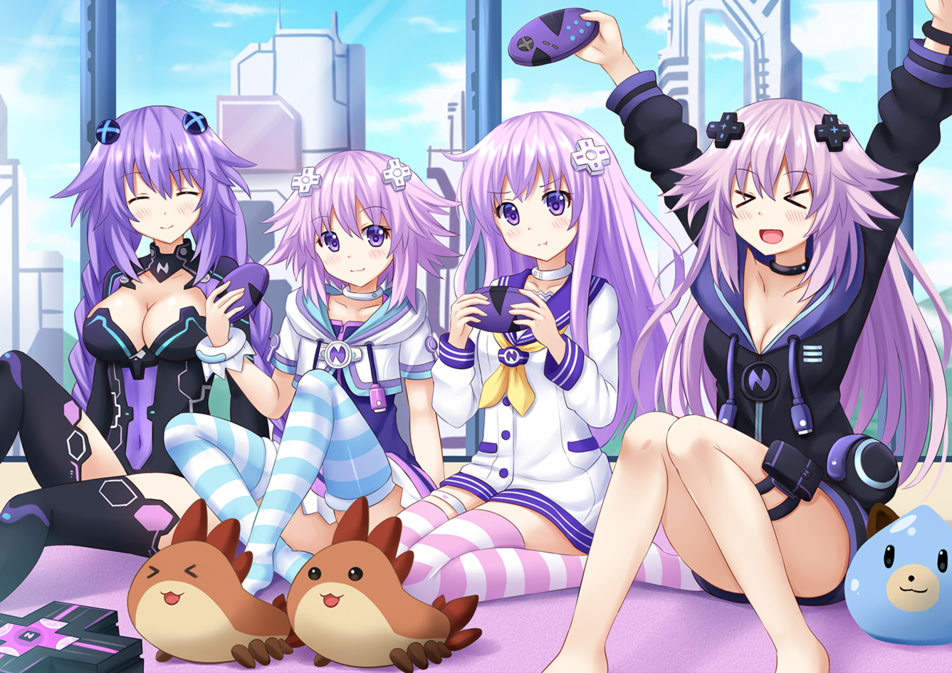 adult_neptune, blush, breasts, building, choker, hyperdimension_neptunia, hyperdimension_neptunia_vii, kazenokaze