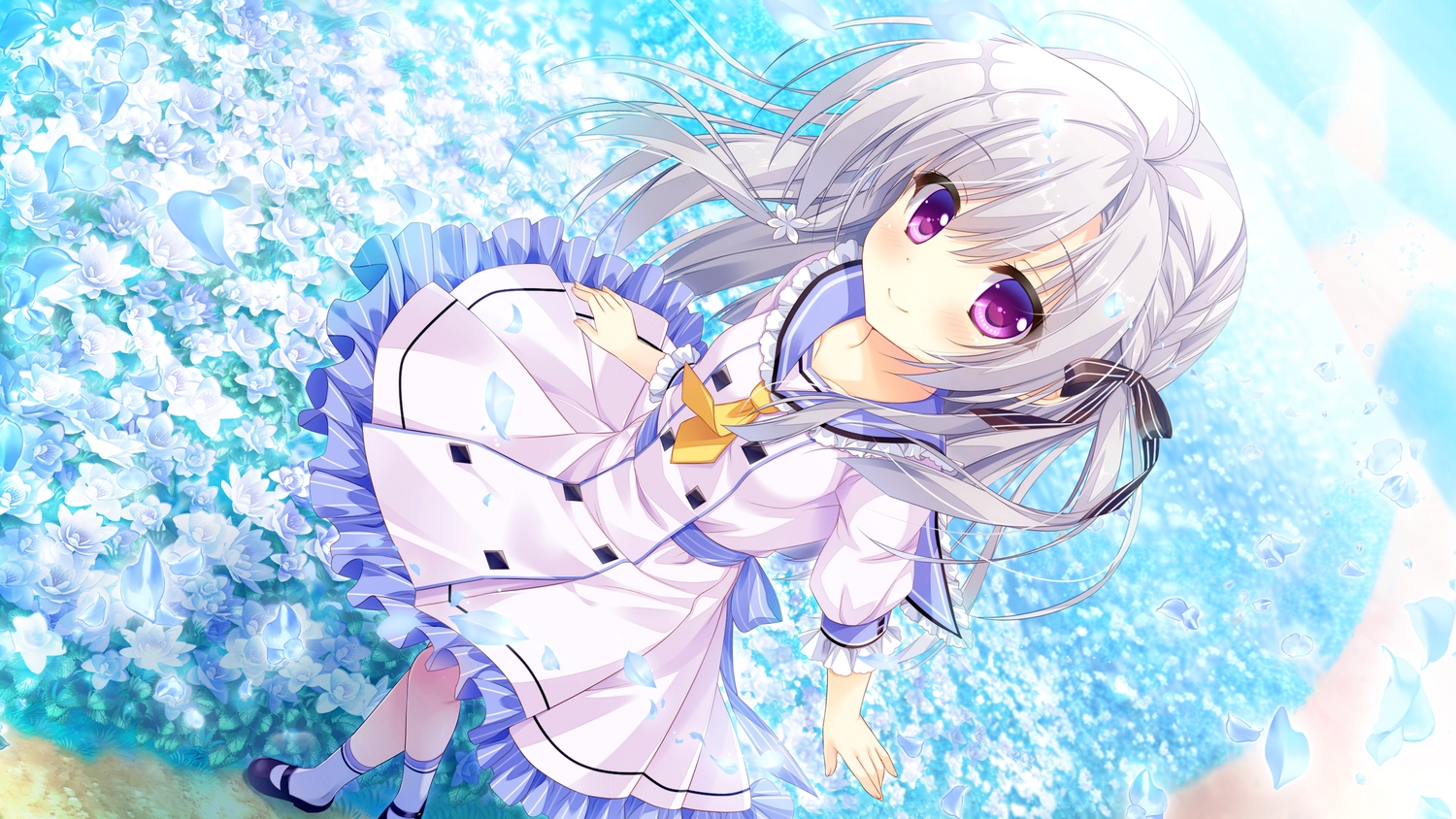 ameto_yuki, game_cg, karenai_sekai_to_owaru_hana, ren_(karenai_sekai_to_owaru_hana), school_uniform, sweet&tea