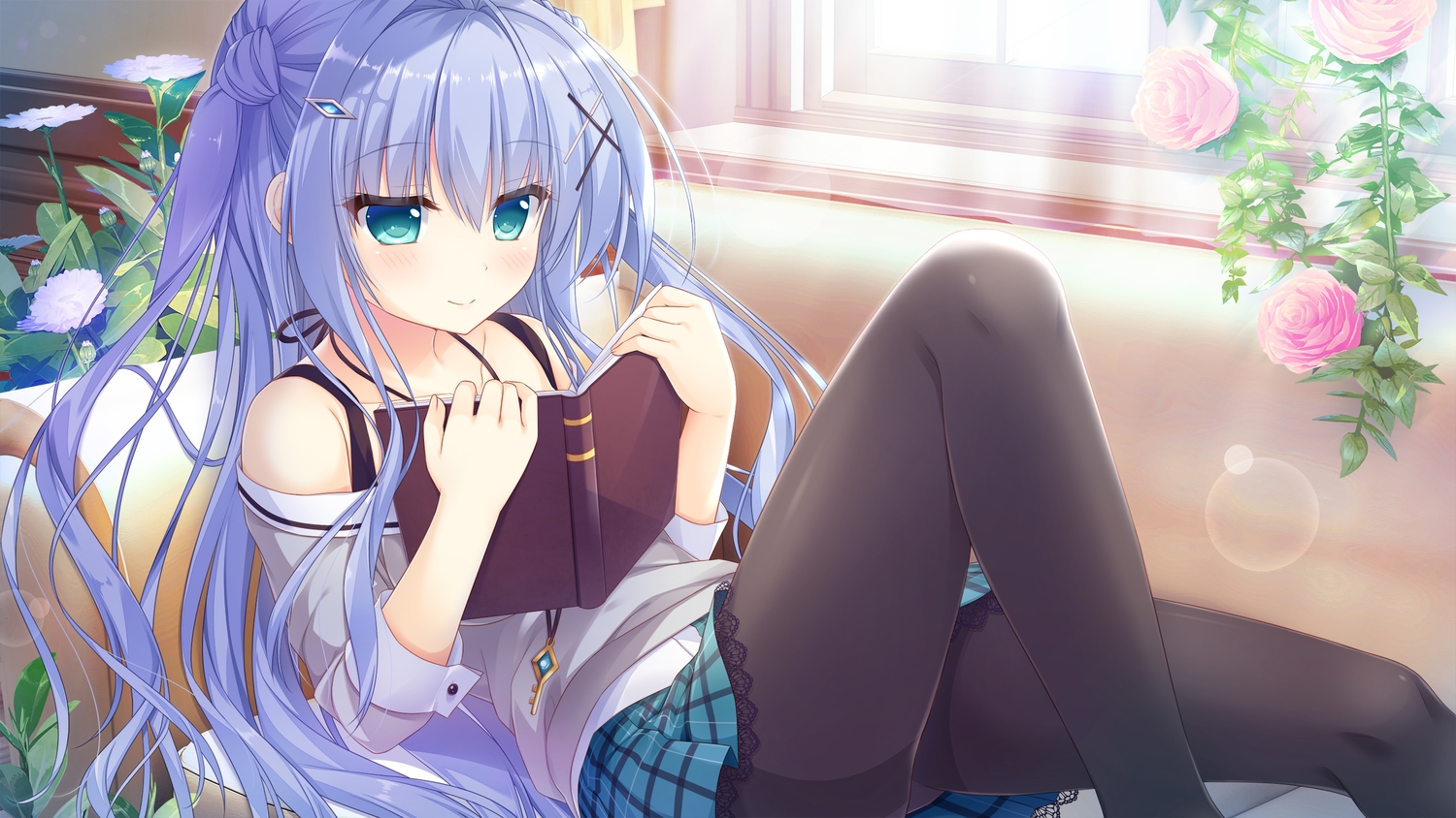 ameto_yuki, game_cg, karenai_sekai_to_owaru_hana, kotose_(karenai_sekai_to_owaru_hana), pantyhose, sweet&tea
