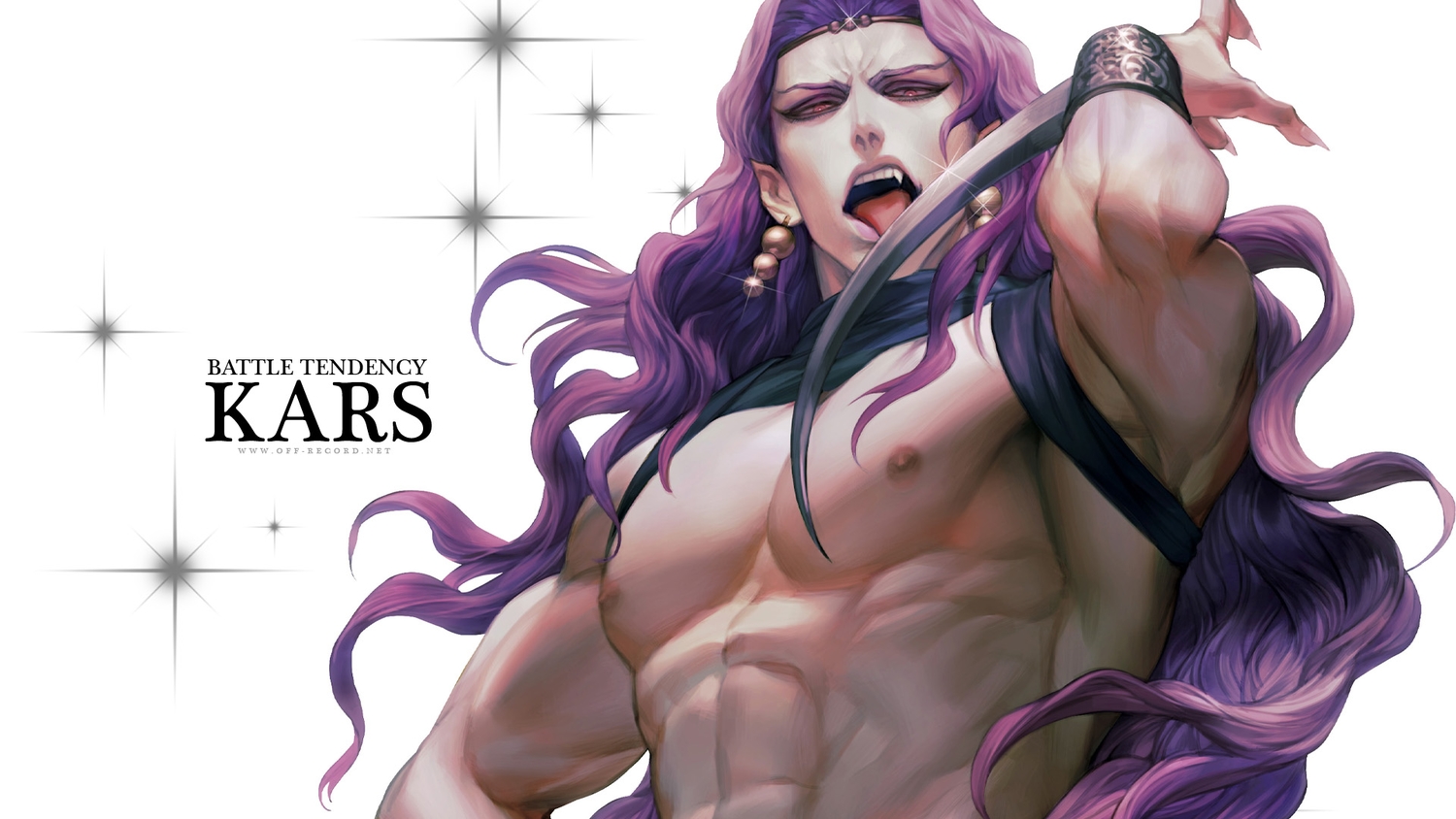 all_male, fang, headdress, jojo_no_kimyou_na_bouken, kars_(jojo), long_hair, male, pink_eyes