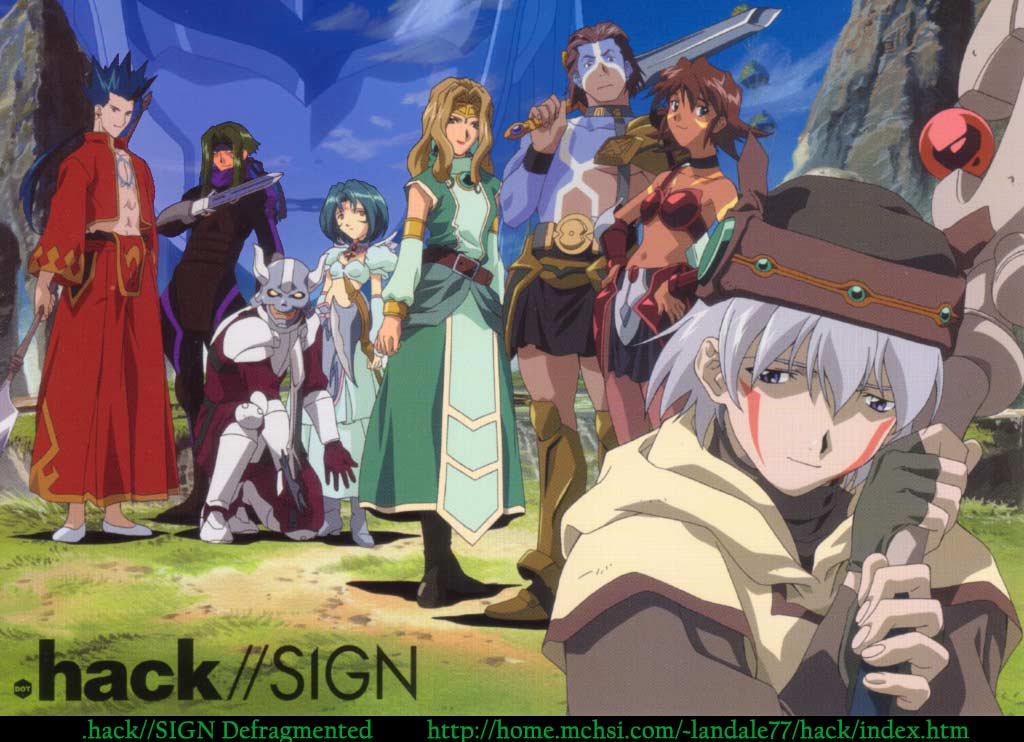 .hack//, .hack//sign, bear_(.hack//), bt, crim, mimiru, silver_knight, sora_(.hack//), subaru, tsukasa