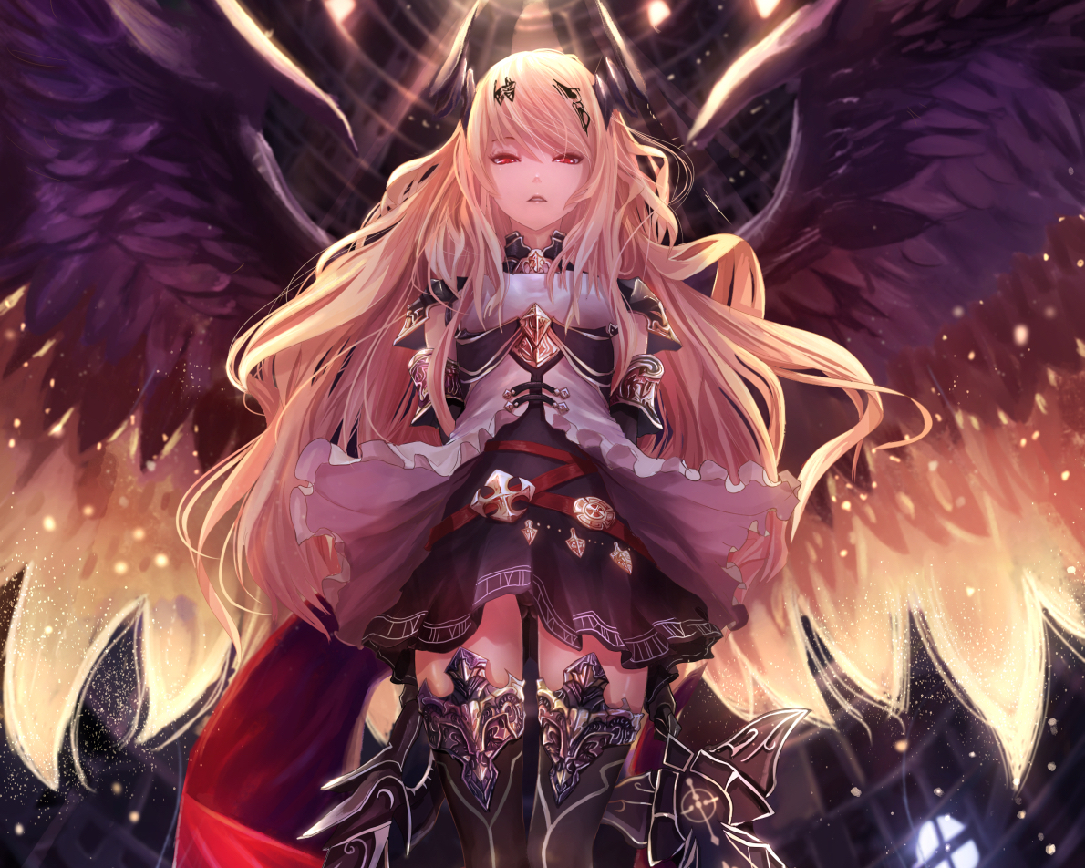 armor, blonde_hair, cropped, dark_angel_olivia, dress, elbow_gloves, gloves, granblue_fantasy