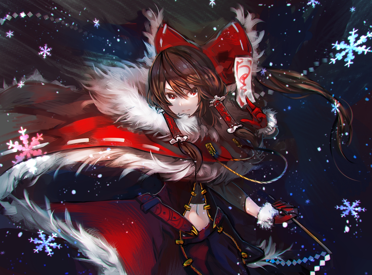 christmas, hakurei_reimu, japanese_clothes, kusakanmuri, miko, touhou
