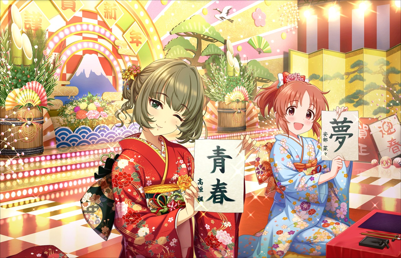 abe_nana, hoshimoriuta, idolmaster, idolmaster_cinderella_girls, idolmaster_cinderella_girls_starlight_stage, takagaki_kaede