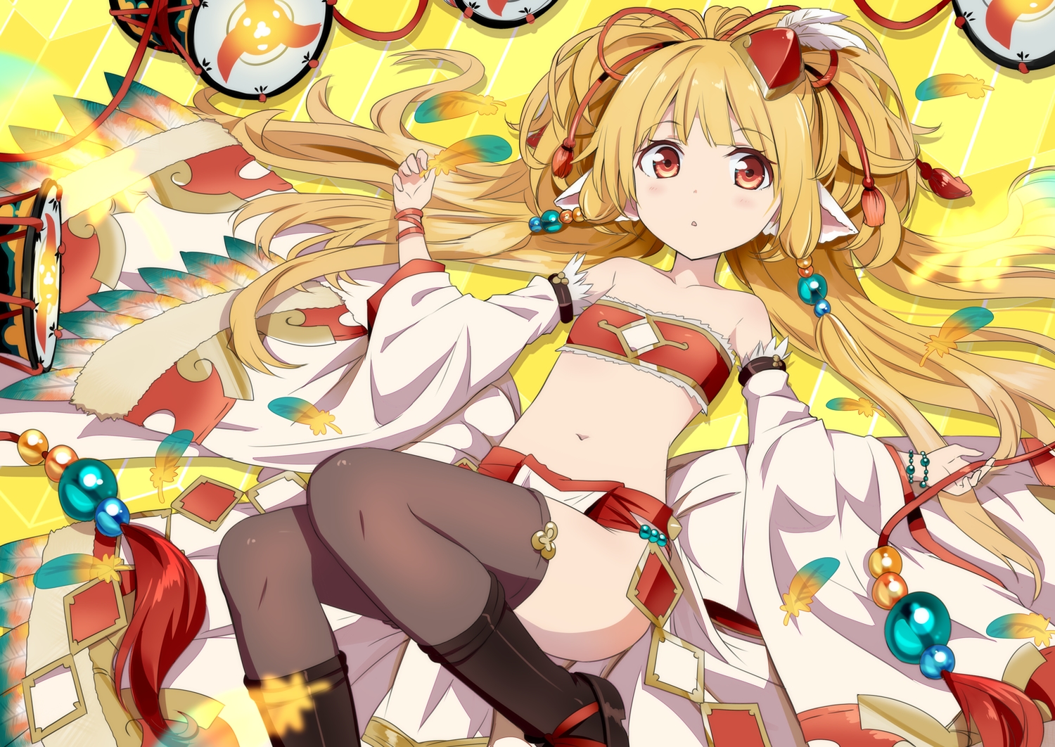 blonde_hair, blush, flat_chest, gochou_(comedia80), granblue_fantasy, loli, long_hair, mahira_(granblue_fantasy)