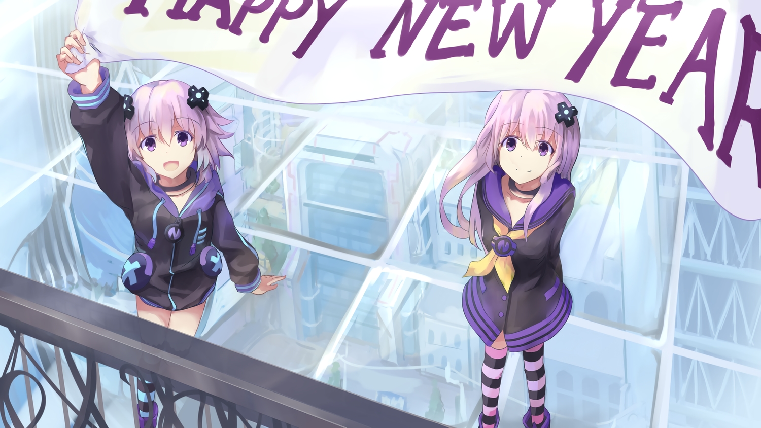 hyperdimension_neptunia, hyperdimension_neptunia_vii, nepgear, neptune, shinsoyori, waifu2x