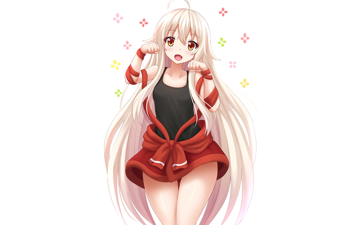 blonde_hair, brown_eyes, chiya_(urara_meirochou), fang, kazenokaze, long_hair, urara_meirochou