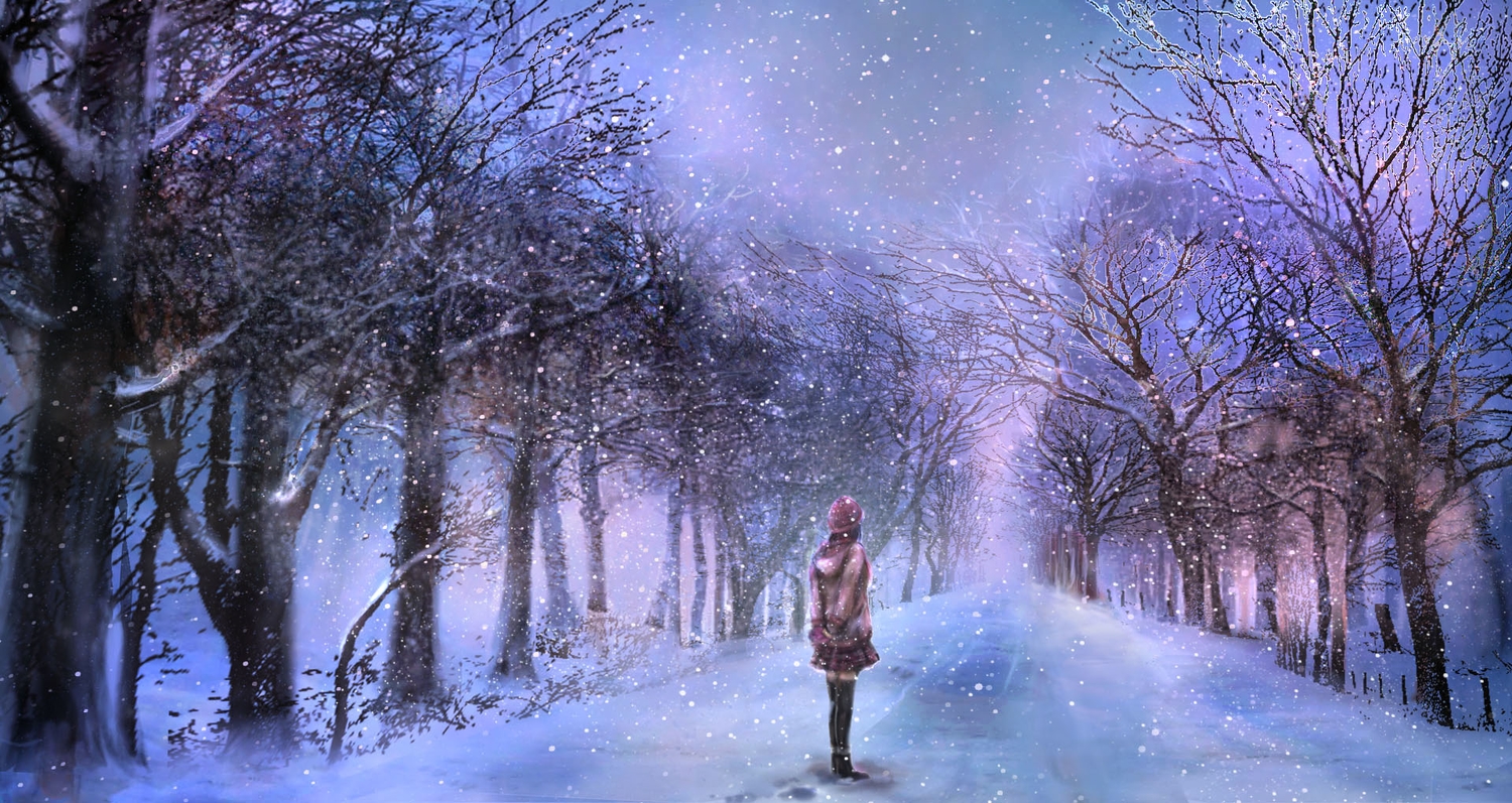 00, hat, original, scenic, skirt, snow, thighhighs, tree, winter