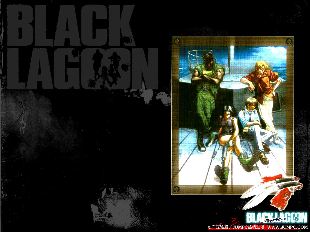 benny, black_lagoon, dutch, revy, rock