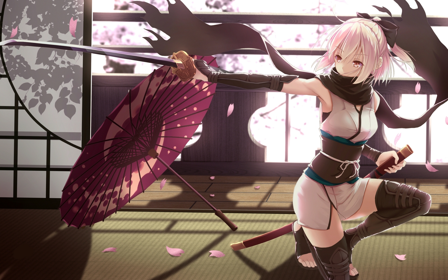 armor, bakanoe, elbow_gloves, fate/grand_order, fate_(series), gloves, japanese_clothes, katana