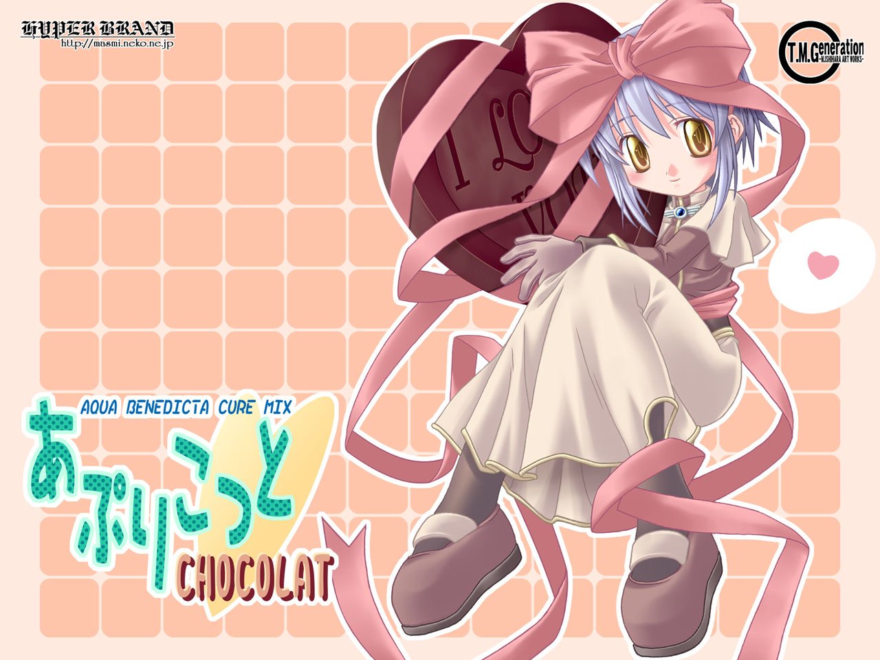 blue_hair, bow, dress, ishihara_masumi, jpeg_artifacts, pink, ragnarok_online, ribbons