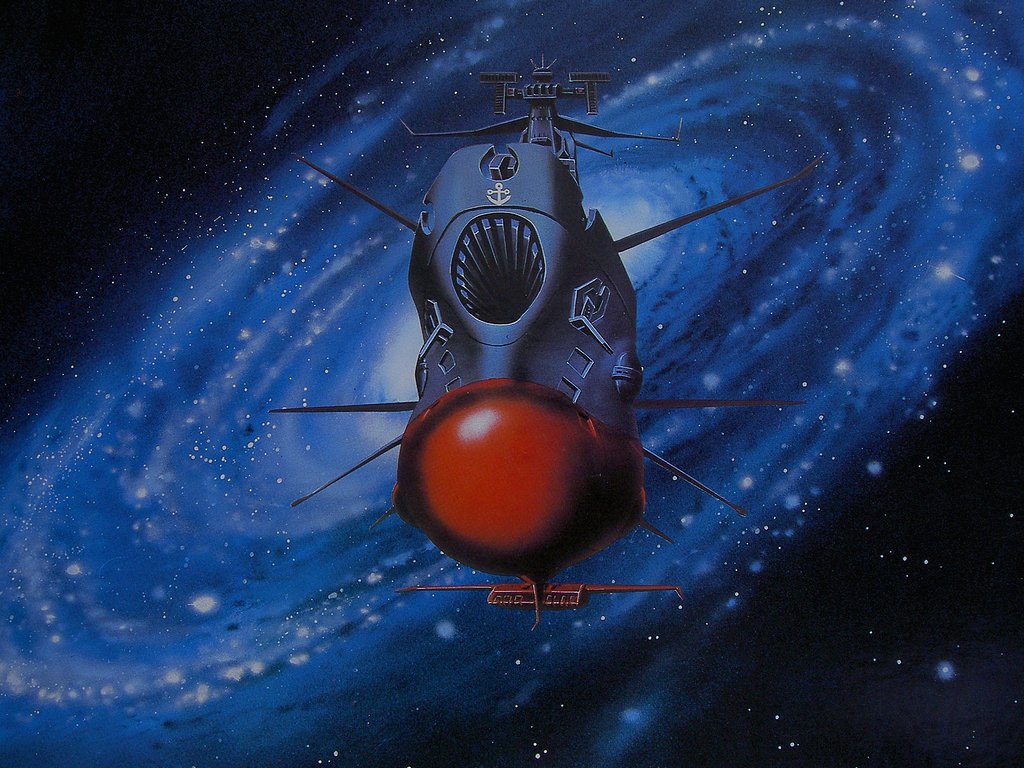 boat, no_humans, space, space_battleship_yamato, stars