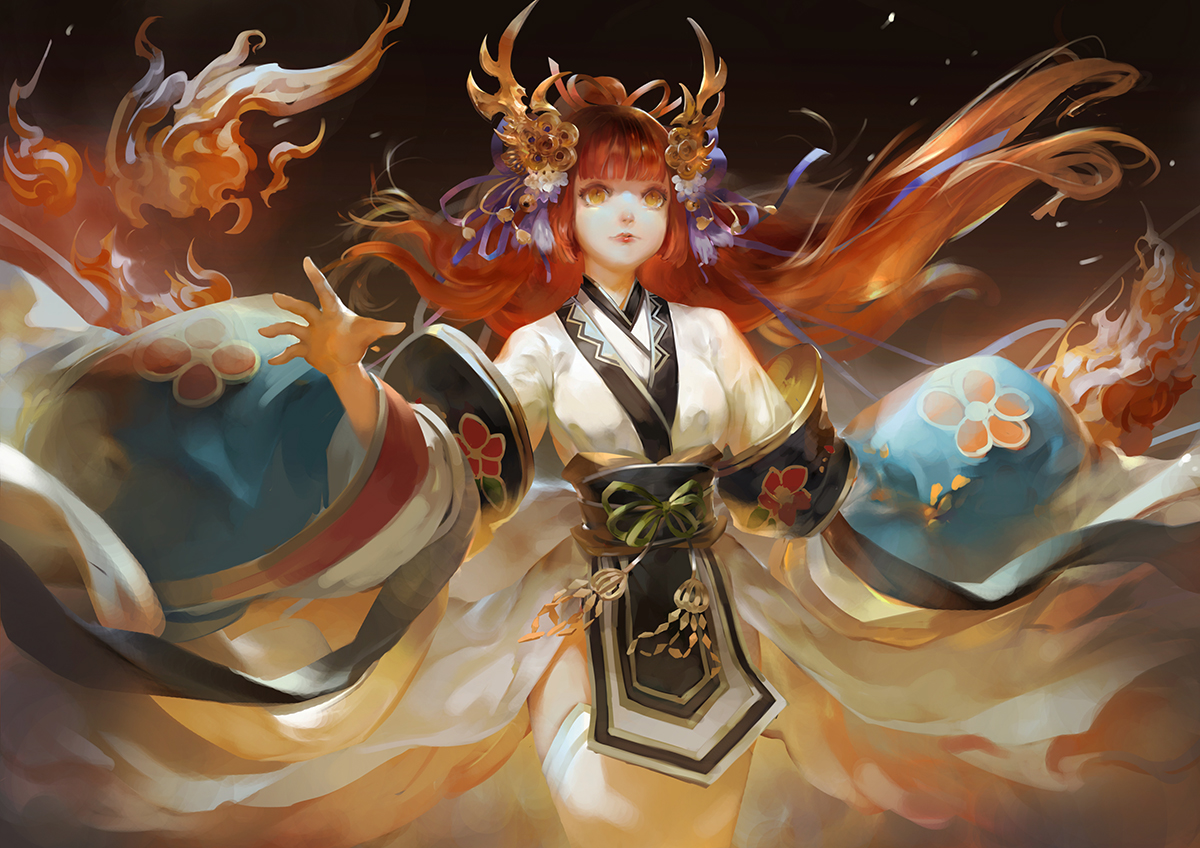 puzzle_&_dragons, tsubaki_(p&d), youshun_(naturaljuice)