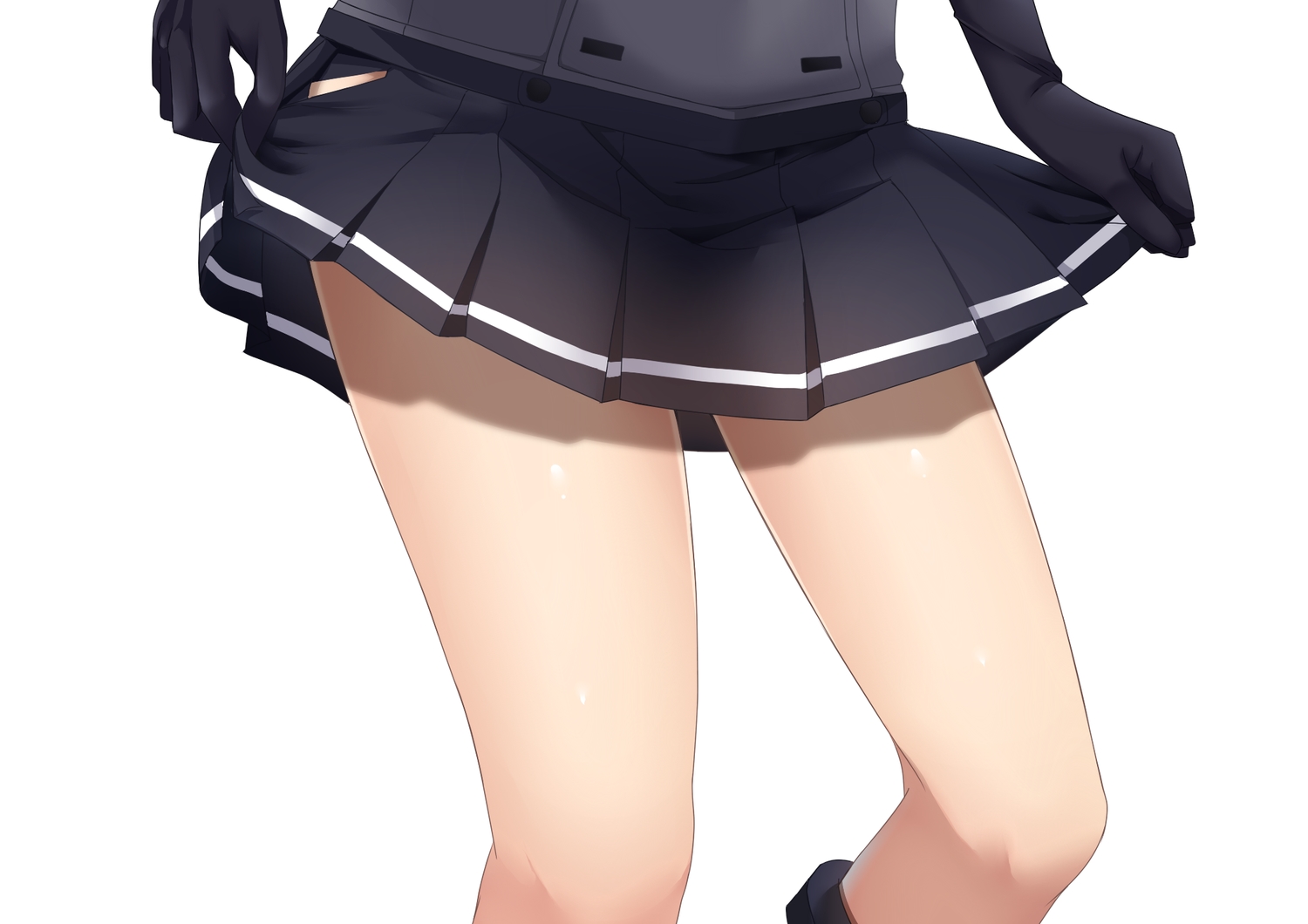anthropomorphism, close, gloves, hatsuzuki_(kancolle), kantai_collection, ohiya, skirt, skirt_lift