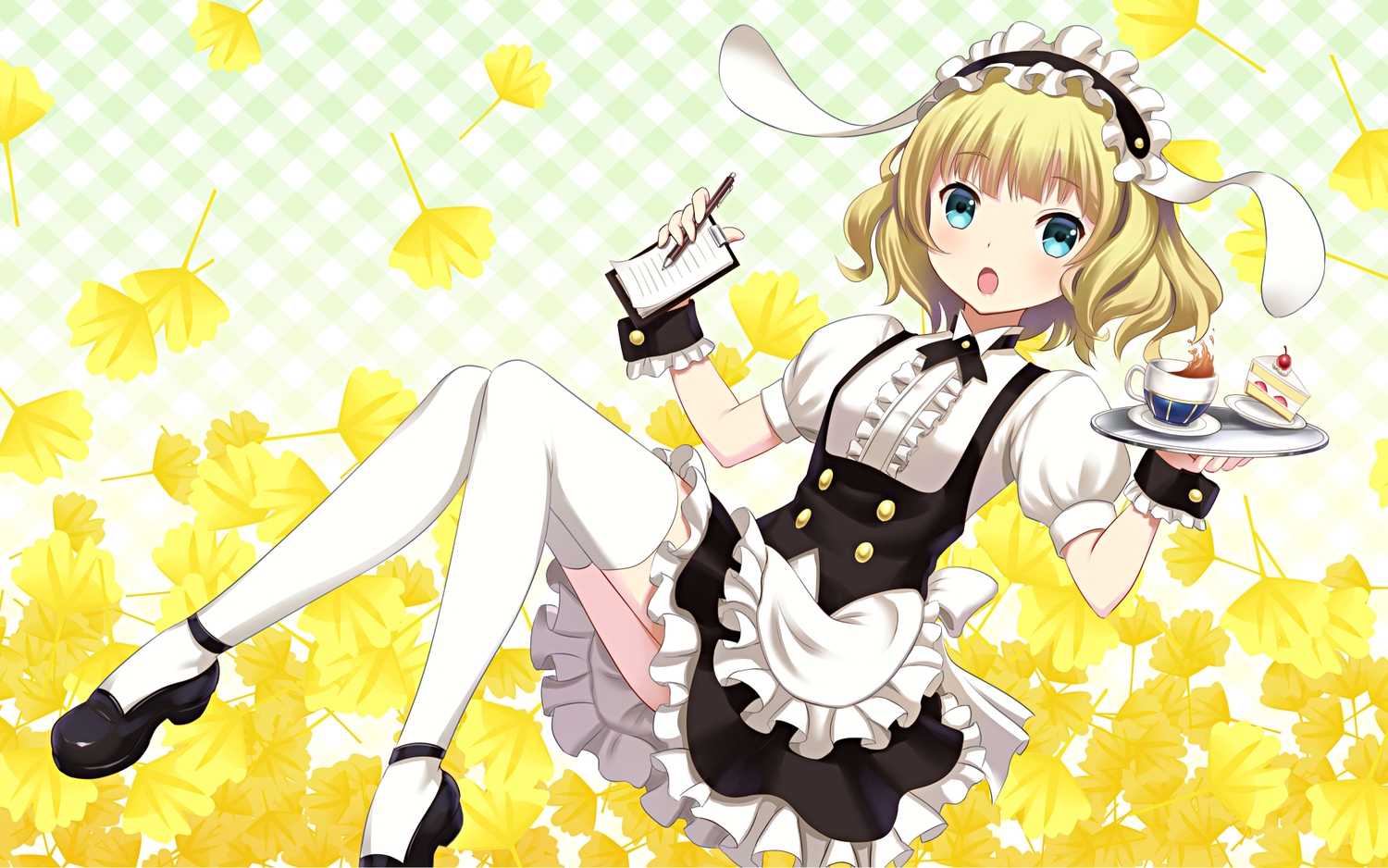 cake, drink, food, gochuumon_wa_usagi_desu_ka?, kirima_sharo, waitress, youbou