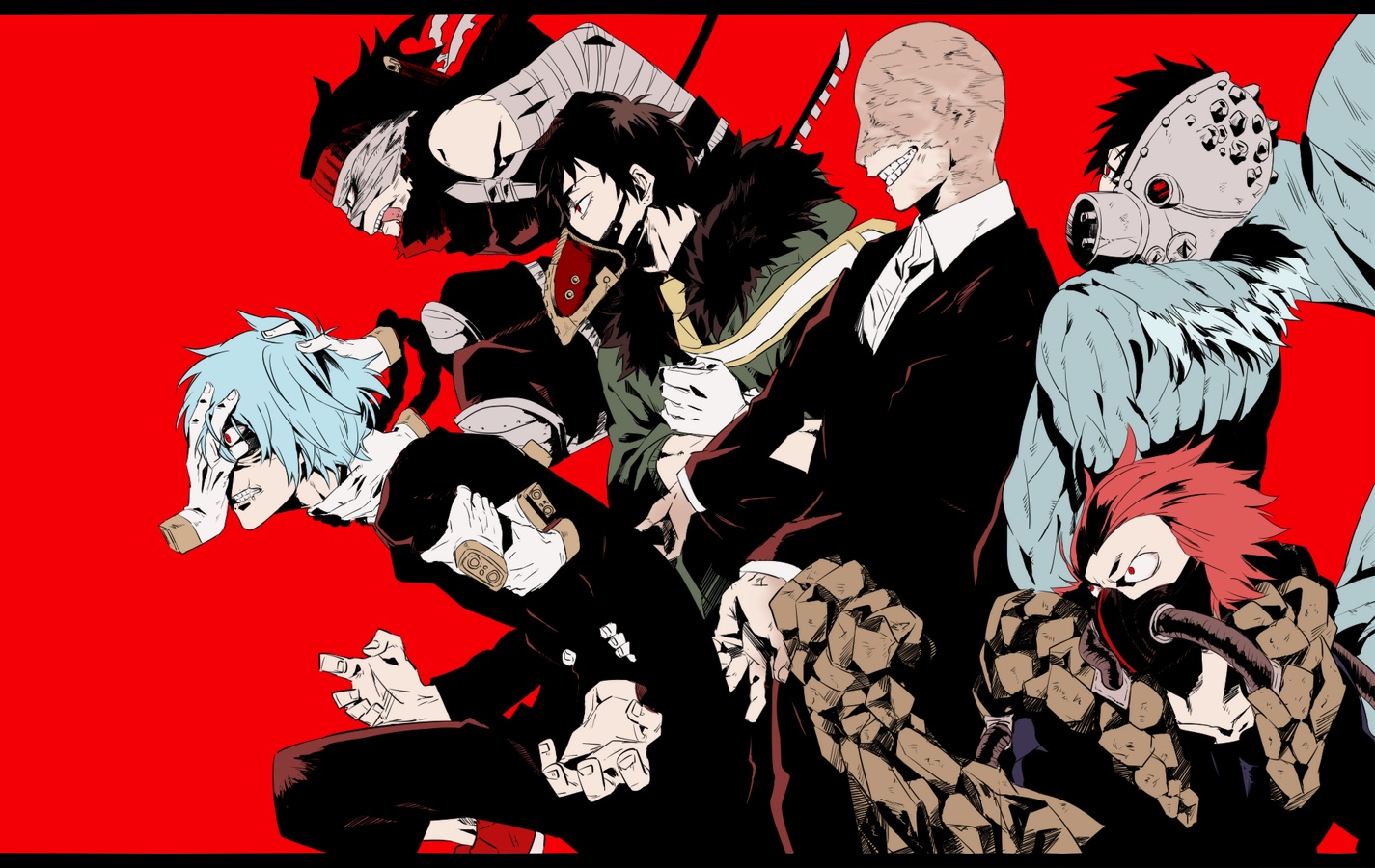 all_for_one, all_male, boku_no_hero_academia, male, mask, overhaul, shigaraki_tomura, tagme_(artist), tagme_(character)